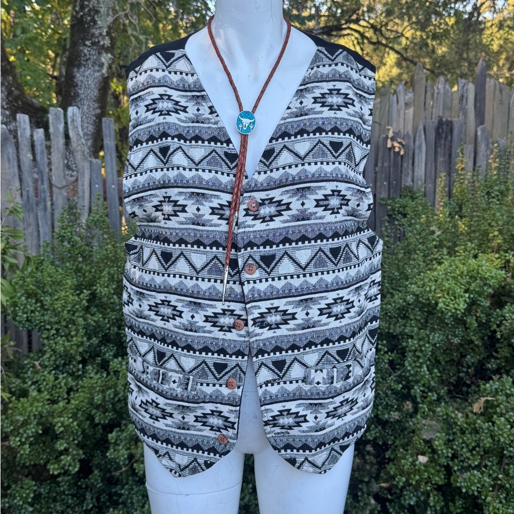 Vintage Aztec Pattern Vest